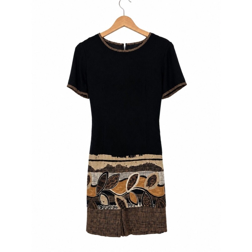 K.C Spencer Black Printed Romper Playsuit Size 8 Vintage New York